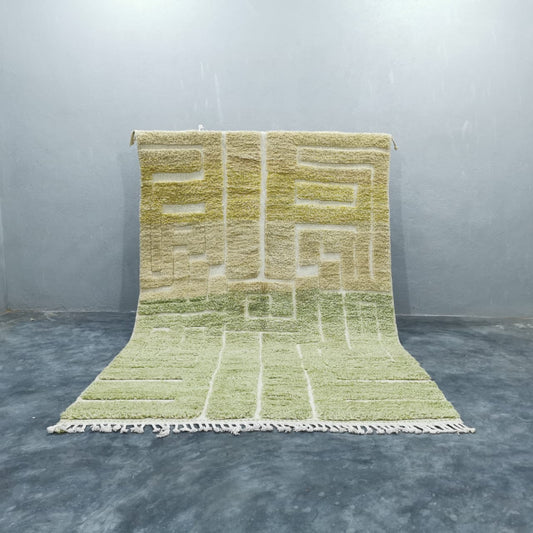 Moroccan Beni Ourain Rug Handmade Wool Carpet