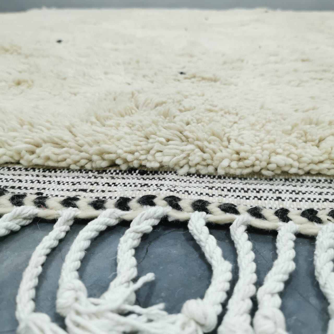 Stylish Moroccan Azilal Carpet Handmade Colorful Wool Rug