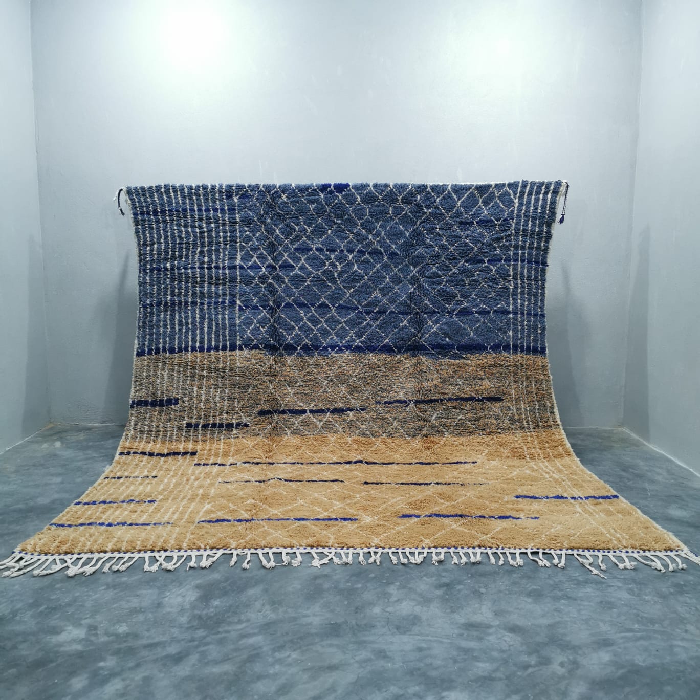 Moroccan Azilal Wool Rug Colorful Handmade Styling