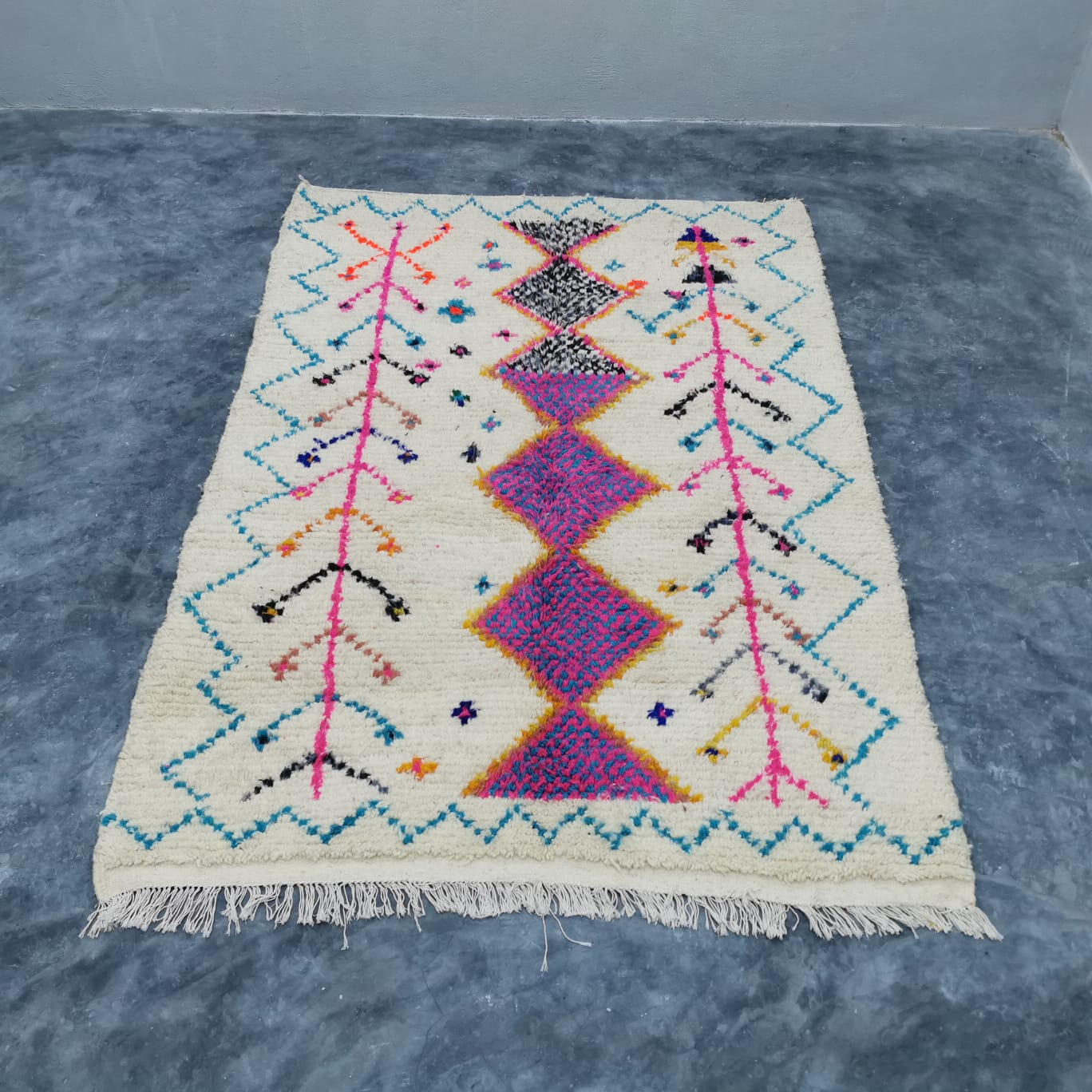 Traditional Azilal Rug Vibrant Moroccan Artistry