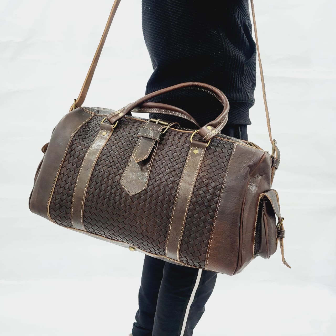 Handcrafted Moroccan Leather Travel Bag