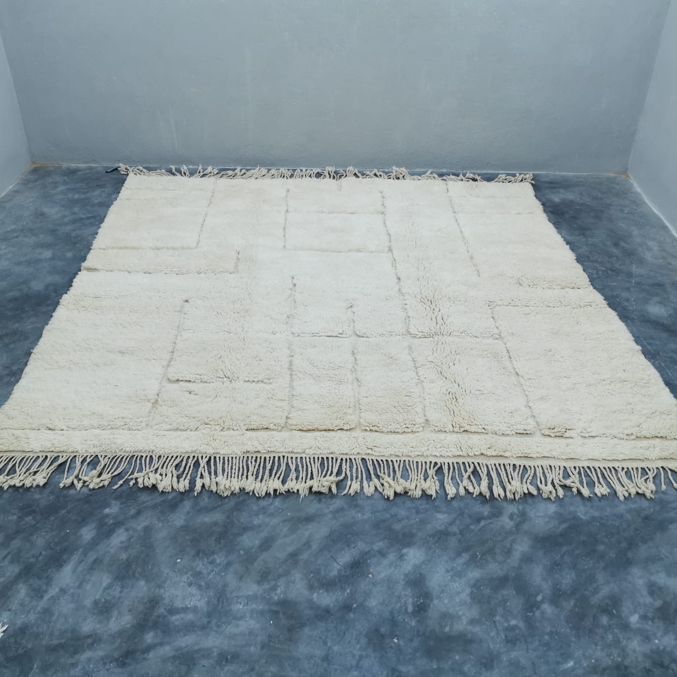 Large Beni Ourain Rug Authentic Woolen Comfort